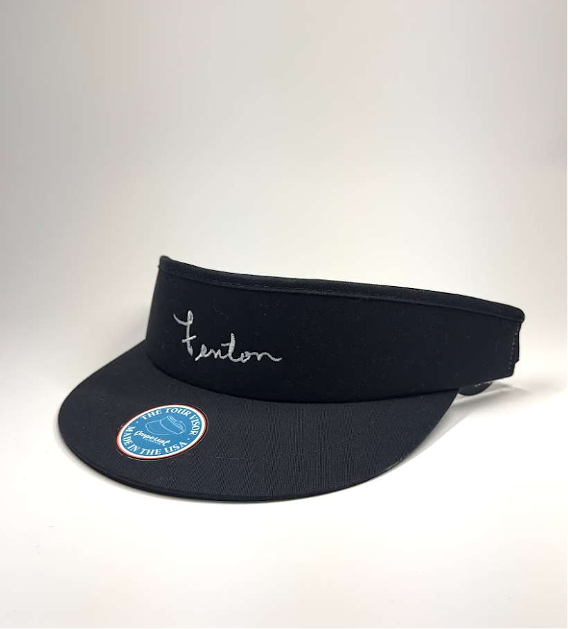 Fenton Imperial Tour Visor® - Black with White Stitching
