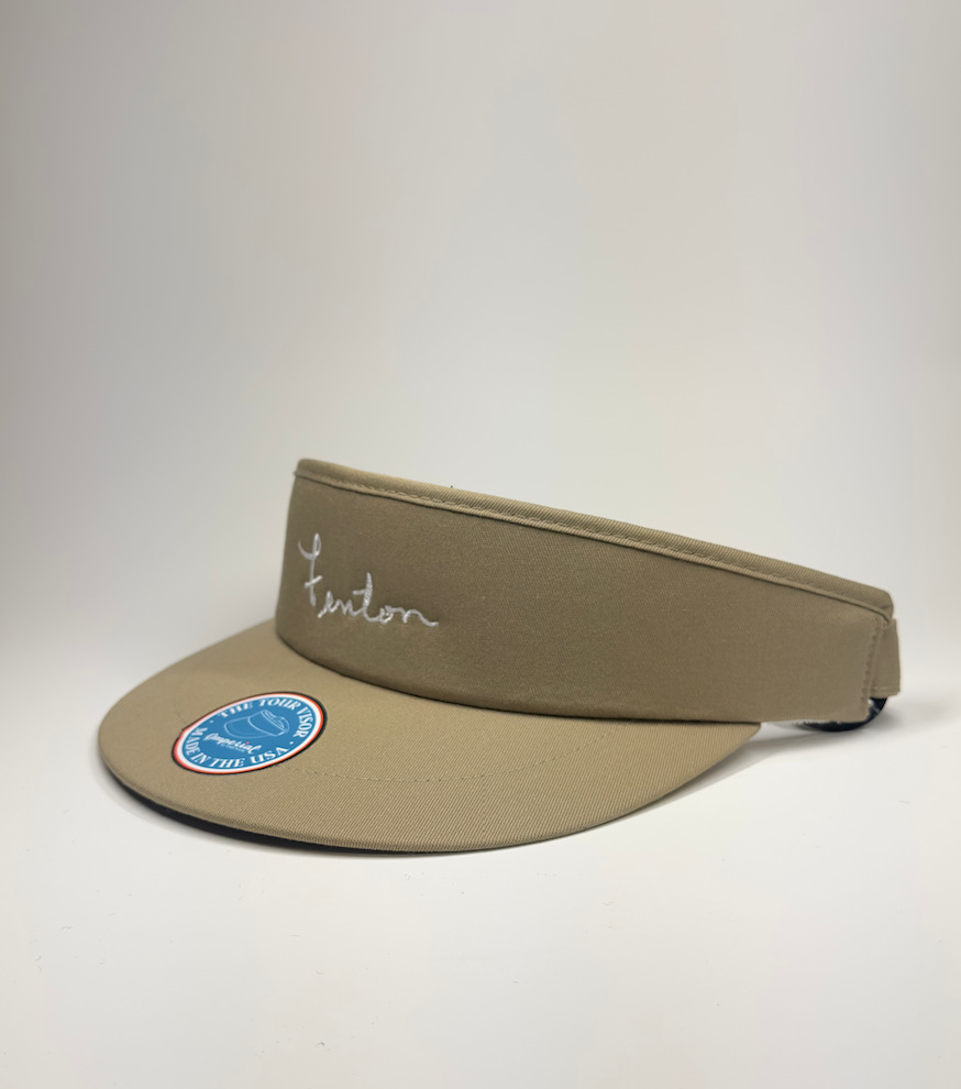 Fenton Imperial Tour Visor® - Tan with White Stitching