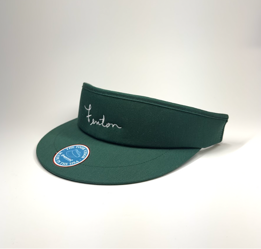 Fenton Imperial Tour Visor® - Green with White Stitching