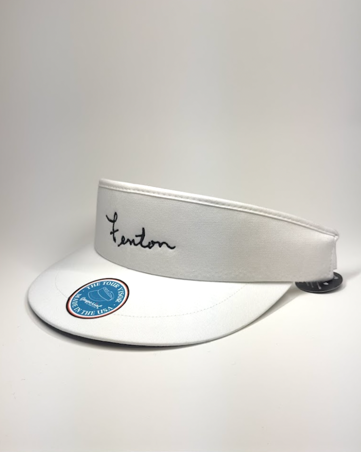 Fenton Imperial Tour Visor® - White with Black Stitching