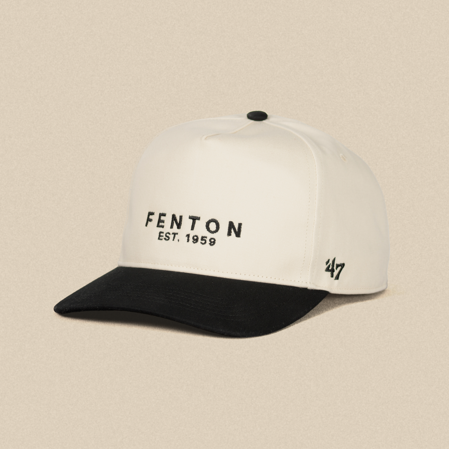 Fenton Retro Snapback - Cream/Black